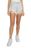 Good American Womens Blue648 Bombshell High-rise Stretch-denim Shorts 4