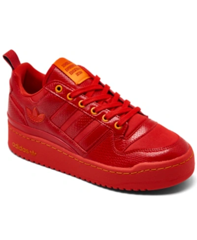 Adidas Originals Women's Forum Bold Casual Sneakers From Finish Line In Red, Red