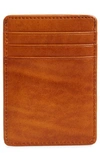 Bosca Old Leather Front Pocket Wallet In Saddle