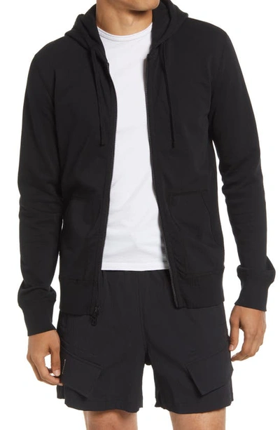 Reigning Champ Zip Hoodie In Black