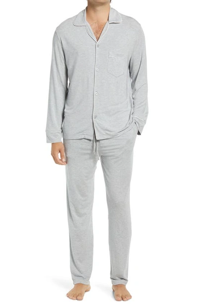 Eberjey William Pajamas In Heather Grey/ Ivory