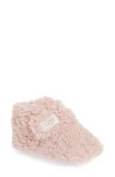 Ugg Babies' Bixbee Bootie In Shell Curly Faux Fur