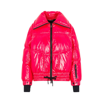 Moncler Giubbotto Pium Chambairy Rosso In Pink