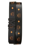 Mcm Claus Reversible Cut-to-size Cut-to-size Leather Belt In Persimmon