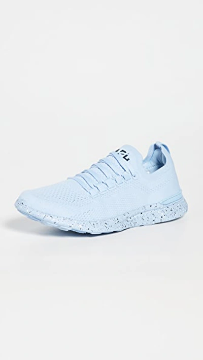 Apl Athletic Propulsion Labs Techloom Breeze Knit Running Shoe In Ice Blue / Speckle