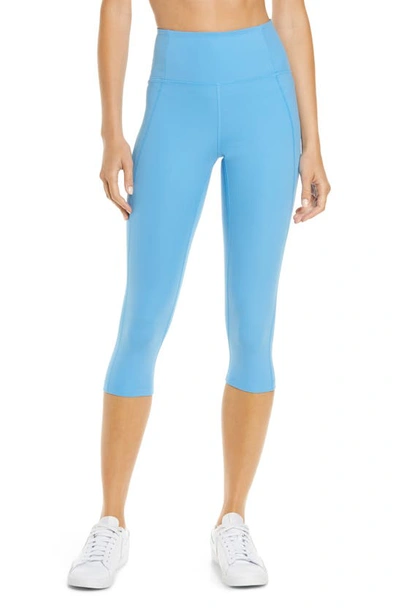 Girlfriend Collective High Waist Capri Leggings In Haze