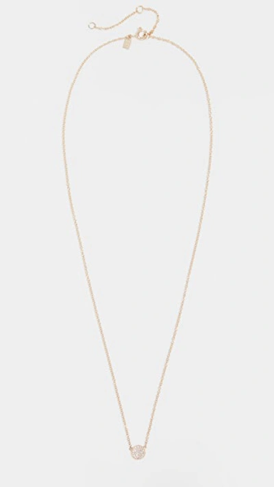 Ef Collection Diamond Mini Disc Necklace In Gold
