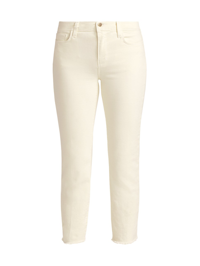 L Agence Sada High-rise Crop Slim Jeans In Vintage White