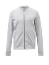 Hanro Mélange Tretch-cotton Jersey Zip-up Weatshirt - Light Gray