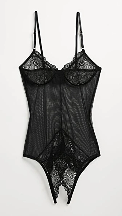 Only Hearts Whisper Sweet Nothings Coucou Bodysuit In Black
