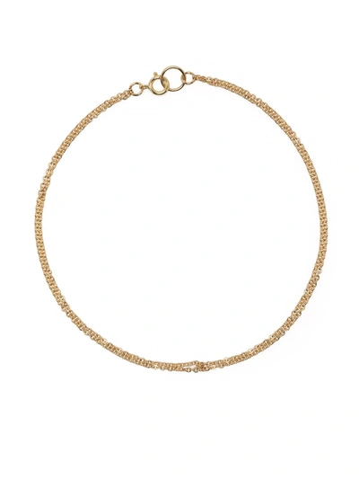 Petite Grand Twist Chain Anklet In Gold