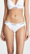 Calvin Klein Underwear Modern Cotton Stretch Cotton-blend Briefs In White