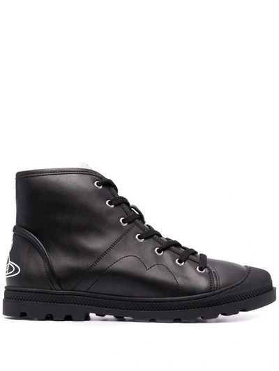 Vivienne Westwood Orb-motif High-top Sneakers In Black