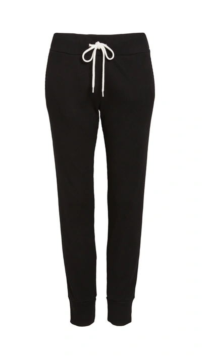 Monrow Maternity Sporty Sweatpant In Black