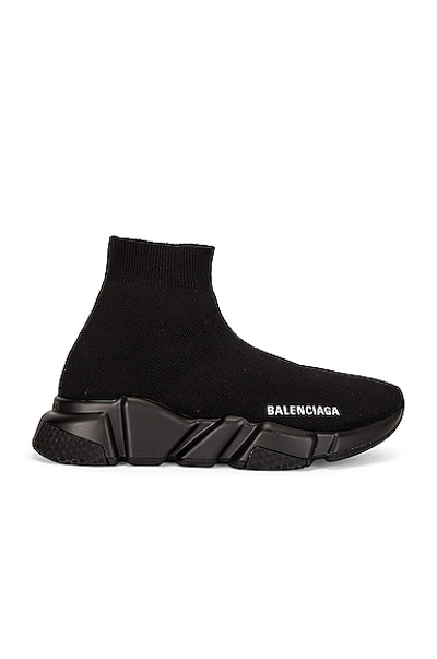 Balenciaga Knitted Speed Sneakers In Black