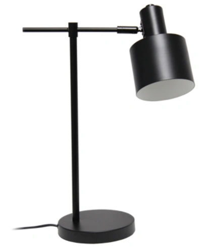 Lalia Home Mid Century Modern Metal Table Lamp In Black