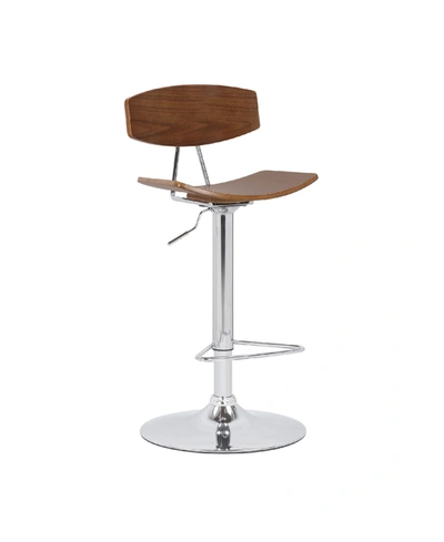 Armen Living Jett Adjustable Bar And Counter Height Stool In Brown