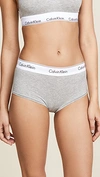 Calvin Klein Underwear Modern Cotton Boy Shorts In Grey Heather