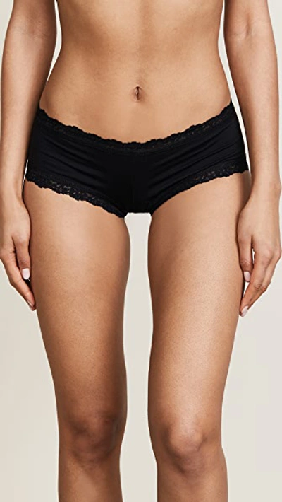 Hanky Panky Cotton With A Conscience Boy Shorts In Black