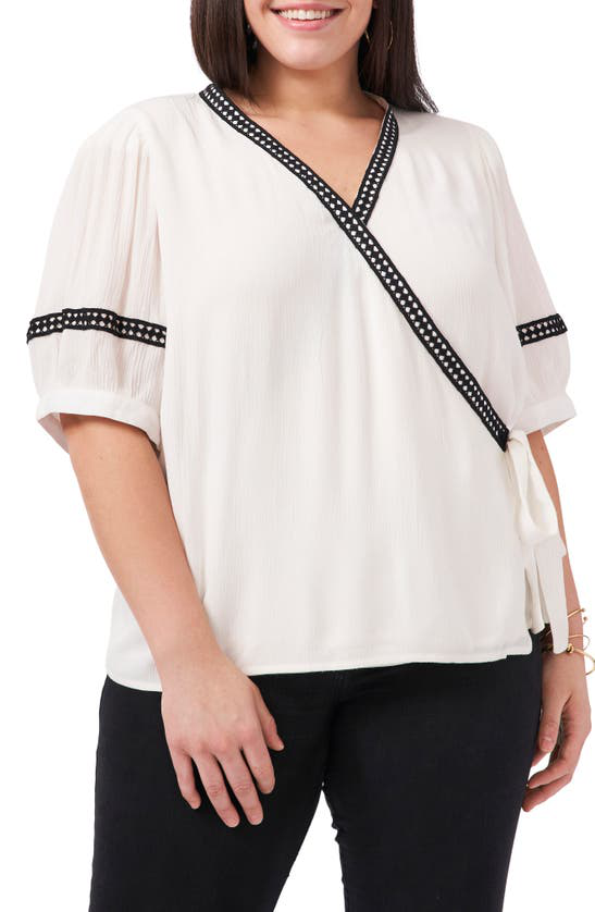 Vince Camuto Plus Size Short Sleeve With Blouse In New Ivory ModeSens
