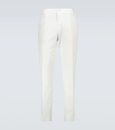 Loro Piana Men's 5-pocket Stretch-cotton Pants In White