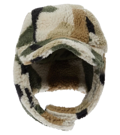 Stella Mccartney Kids' Military Camouflage Teddy Hat In Green