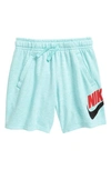 Nike Sportswear Kids' Club Athletic Shorts In Tropical Twist/ Htr