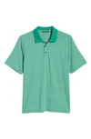 Cutter & Buck Forge Drytec Stripe Performance Polo In Kelly Green