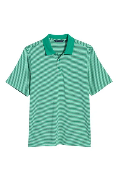 Cutter & Buck Forge Drytec Stripe Performance Polo In Kelly Green
