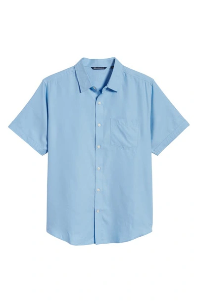 Cutter & Buck Windward Short Sleeve Twill Button-up Shirt In Atlas