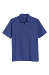 Cutter & Buck Advantage Drytec Pocket Performance Polo In Tour Blue Heather