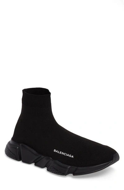 Balenciaga Speed High Slip-on In Black/ Black