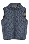 Noize Quilted Puffer Vest In Blue