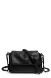 Aimee Kestenberg Nordy Leather Mini Crossbody Bag In Black W Shiny Black