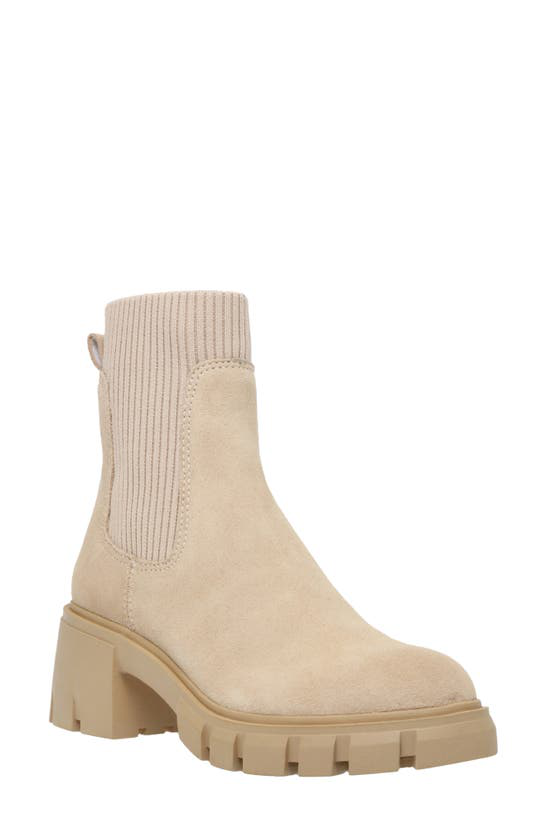 Steve Madden Hayle Platform Chelsea Boot In Sand Suede | ModeSens