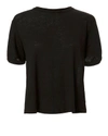 A.l.c Alber Lace-up Linen Tee In Black