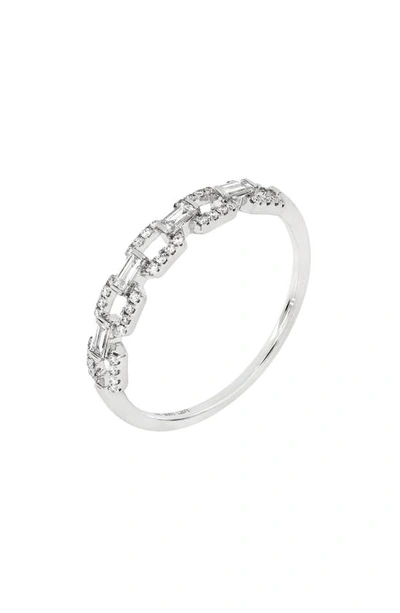 Bony Levy Diamond Link Ring In 18k White Gold