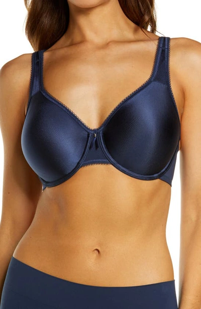 Wacoal Basic Beauty Seamless Underwire Bra In Black Iris