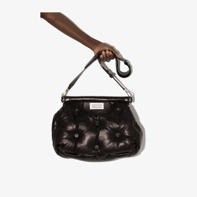 Maison Margiela Black Glam Slam Medium Leather Tote Bag