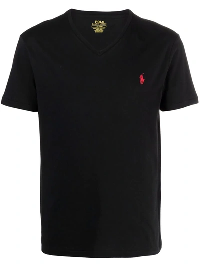 Polo Ralph Lauren Polo Pony-embroidered T-shirt In Black
