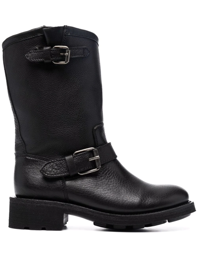 Ash Mid-calf Boots With Buckles In Black | ModeSens