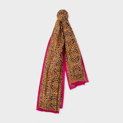 Paul Smith Women's Multi-colour 'leopard' Print Wool-blend Scarf