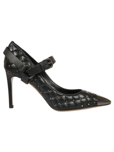 Valentino Garavani Quilted Ankle Strap Pumps In Black