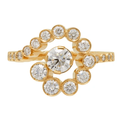 Sophie Bille Brahe Gold Escargot De Diamant Ring In Yellow Gold