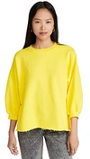 Rachel Comey Fond Puff-sleeve Sweatshirt In Yellow