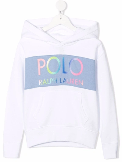 Polo Ralph Lauren Kids' Logo-print Hoodie In White