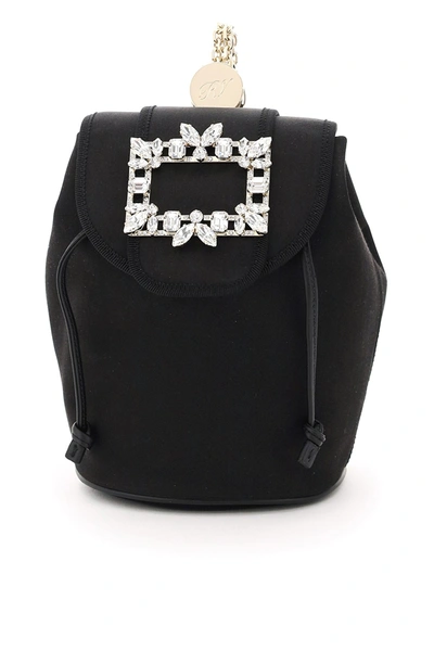 ロジェ・ヴィヴィエ☆Broche Vivier Mini Backpack AN Roger Vivier Broche Vivier Buckle Mini Backpack In Black