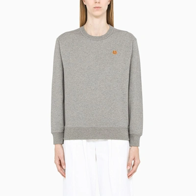 Kenzo Grey Sweatshirt With Contrasting Logo In Grey