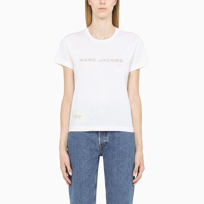 Marc Jacobs White T-shirt With Contrasting Logo Lettering