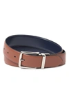 Cole Haan 35mm Reversible Belt In Brown/ Navy